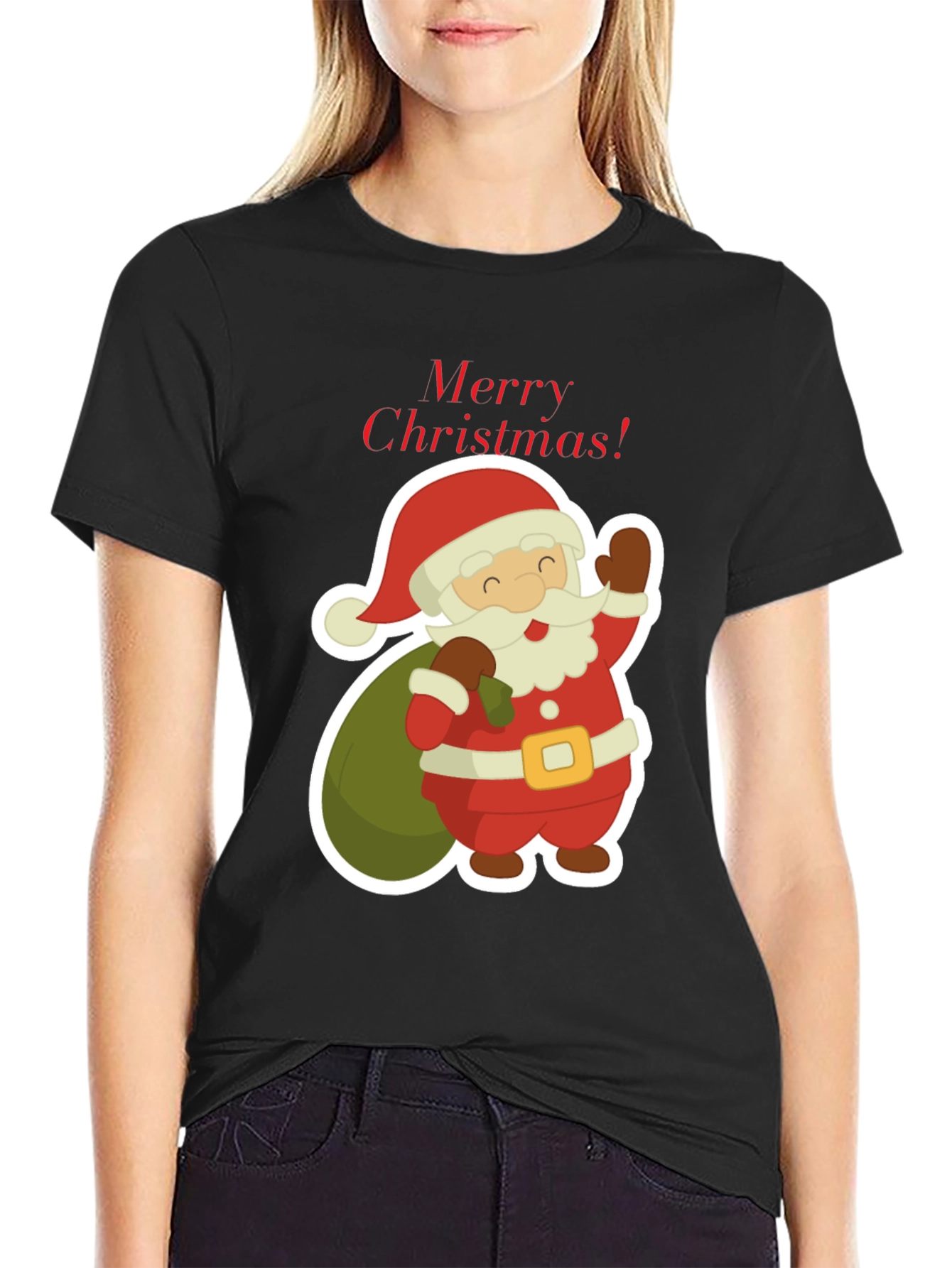 Festive Santa Claus Merry Christmas T-Shirt