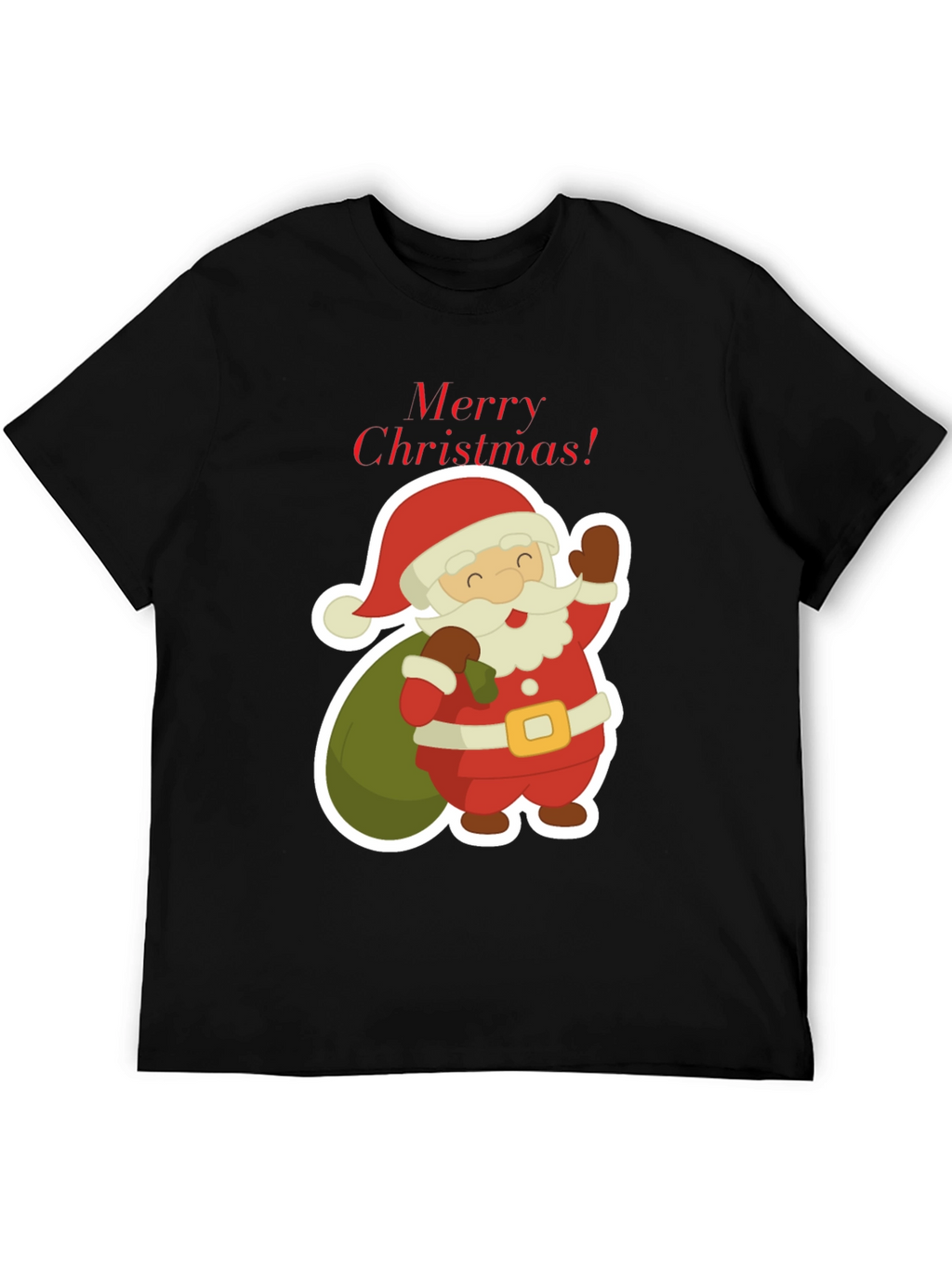 Festive Santa Claus Merry Christmas T-Shirt
