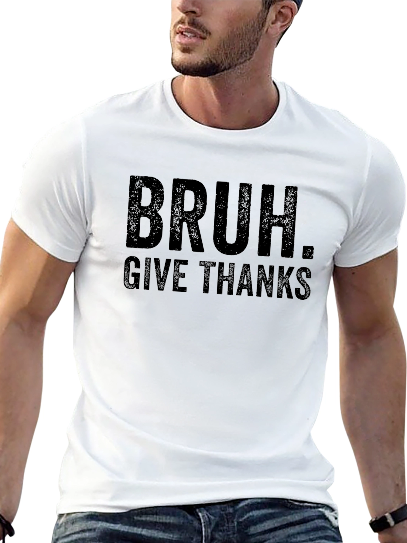 Bruh. Give Thanks Funny Thanksgiving T-Shirt