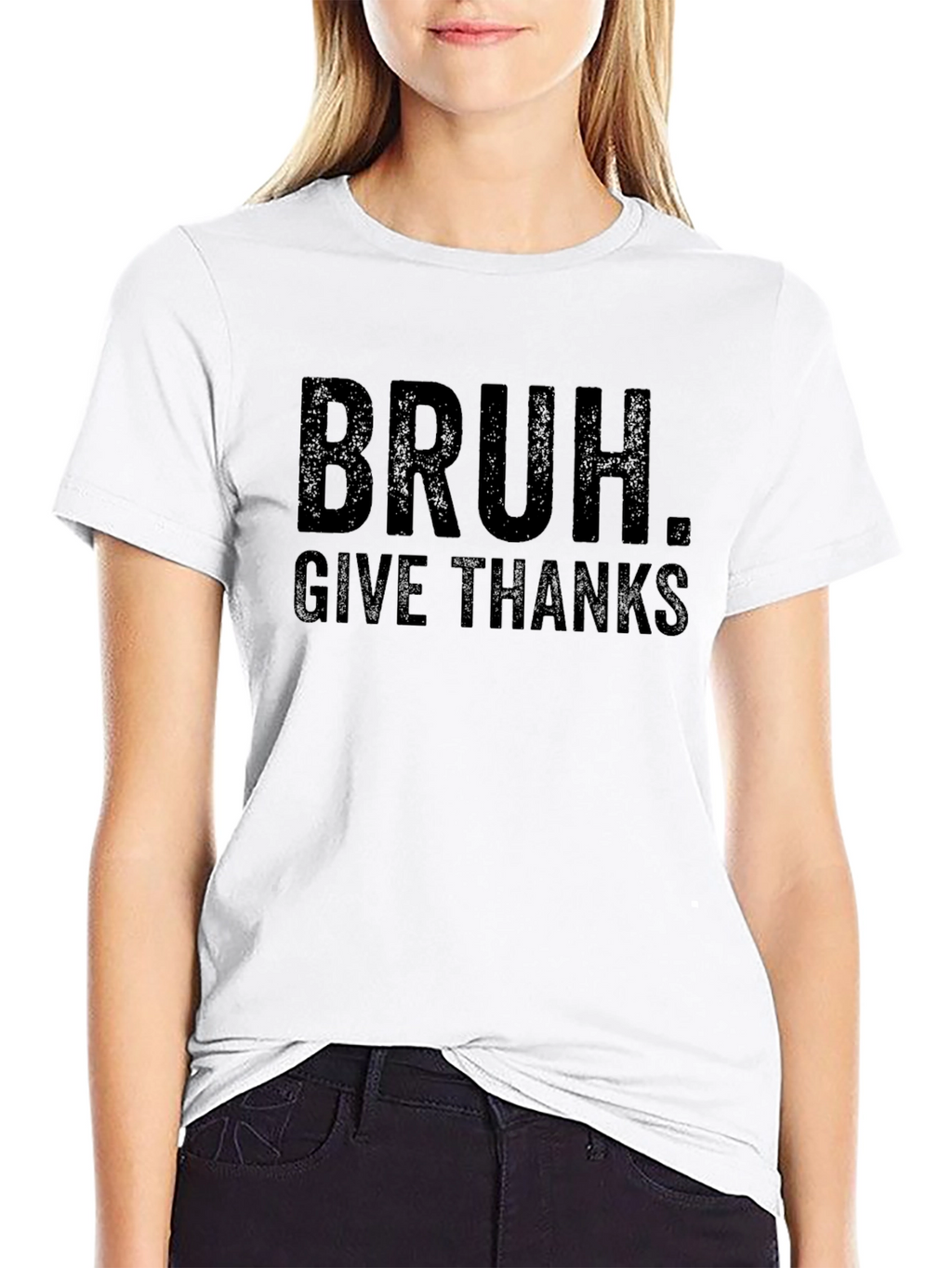 Bruh. Give Thanks Funny Thanksgiving T-Shirt