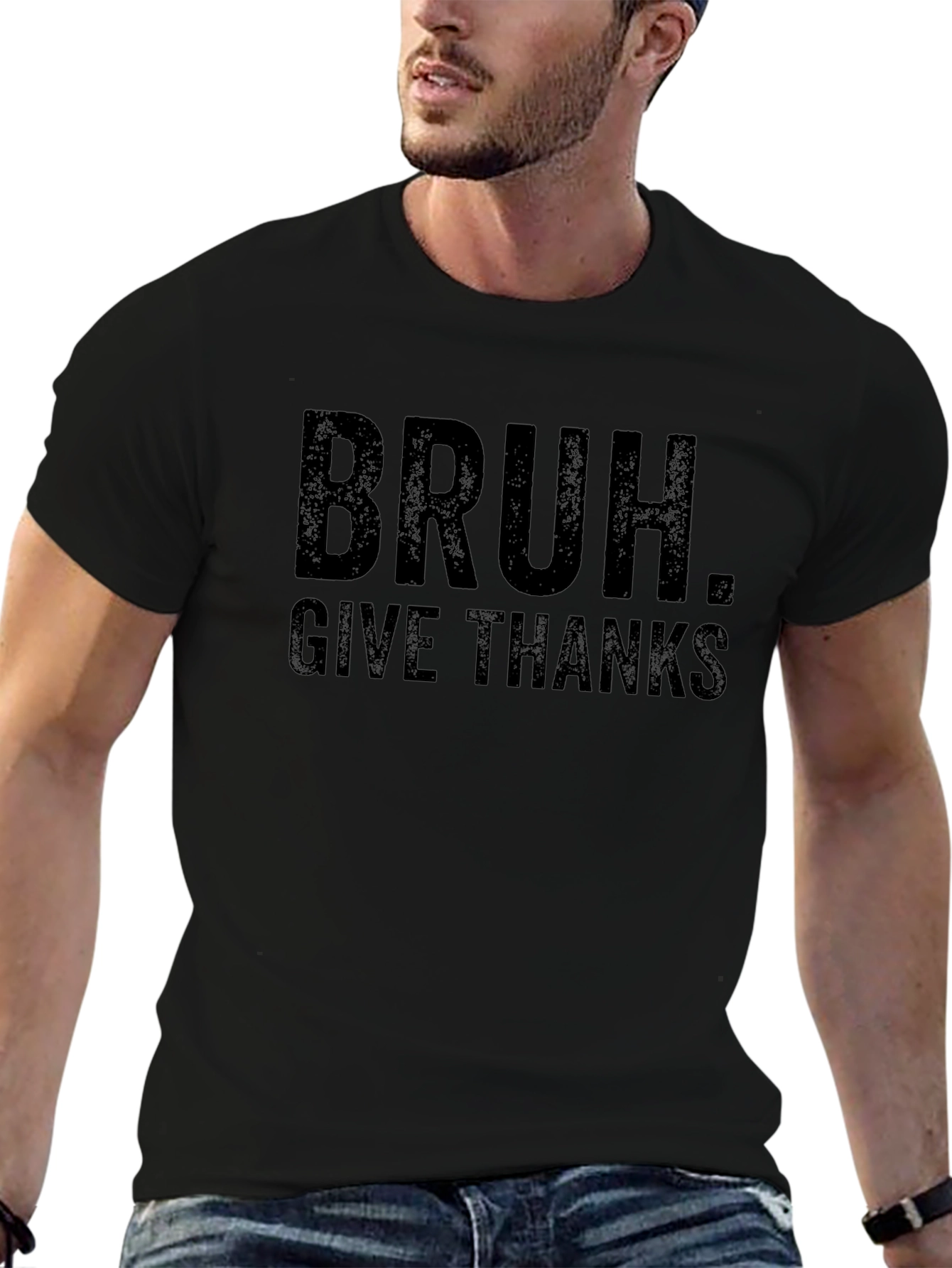 Bruh. Give Thanks Funny Thanksgiving T-Shirt