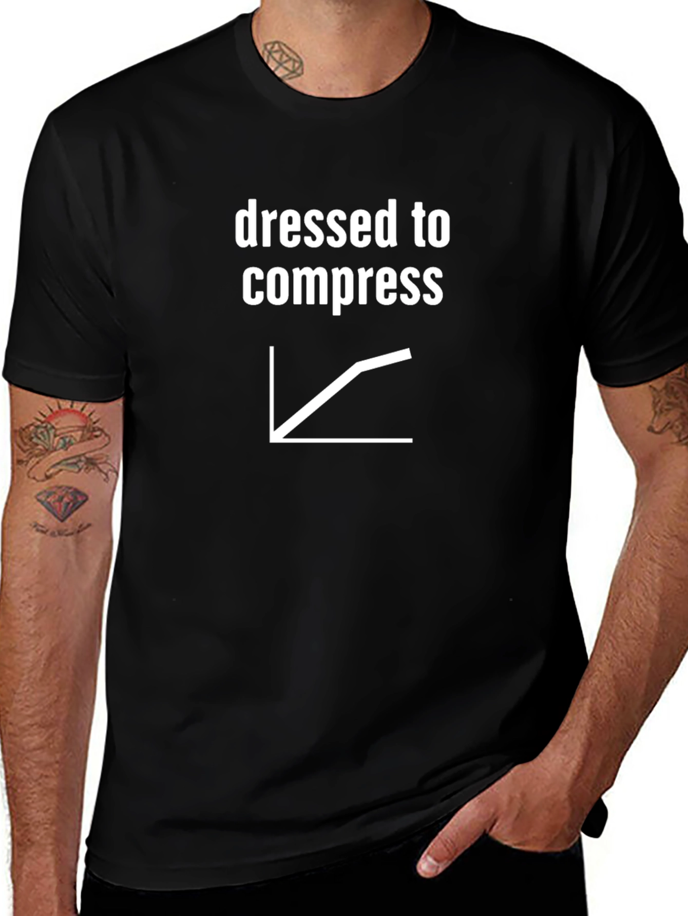 Dressed to Compress T-Shirt - Data Science Humor