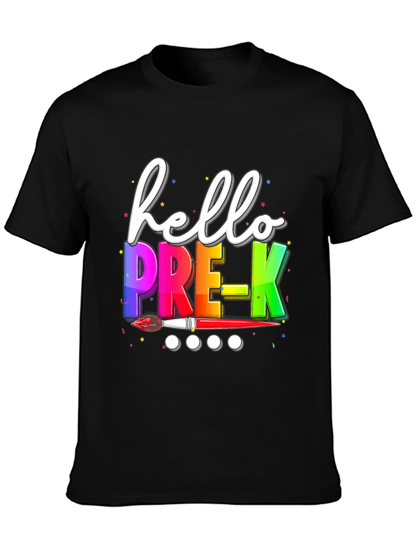 Hello Pre-K Teacher T-Shirt - Colorful Back to School Tee