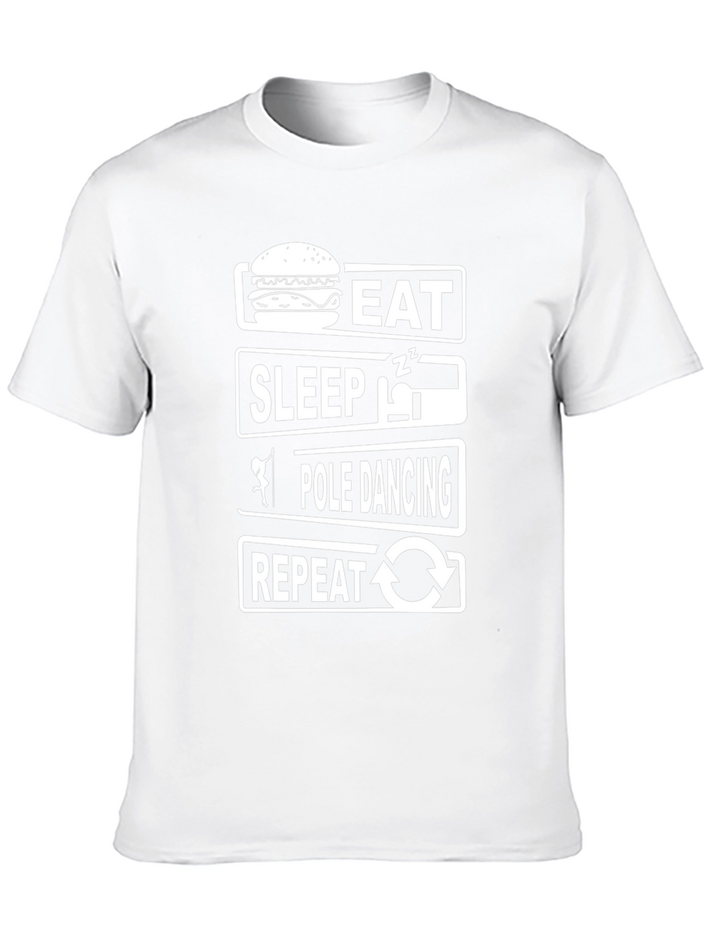 Eat Sleep Pole Dance Repeat Black T-Shirt