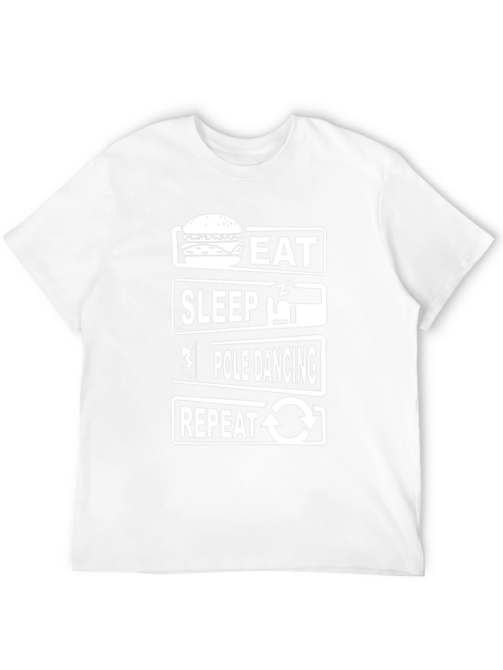 Eat Sleep Pole Dance Repeat Black T-Shirt