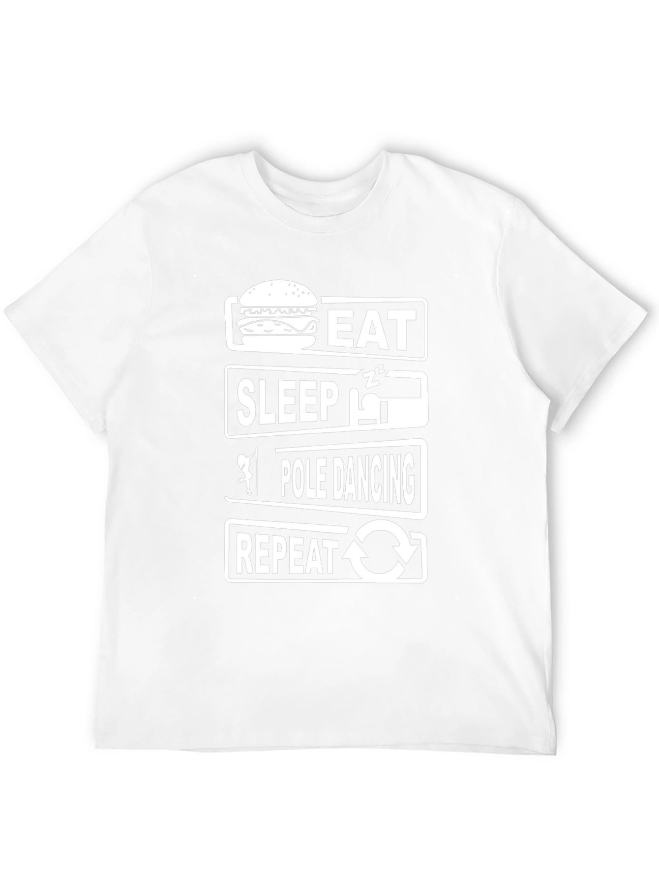 Eat Sleep Pole Dance Repeat Black T-Shirt