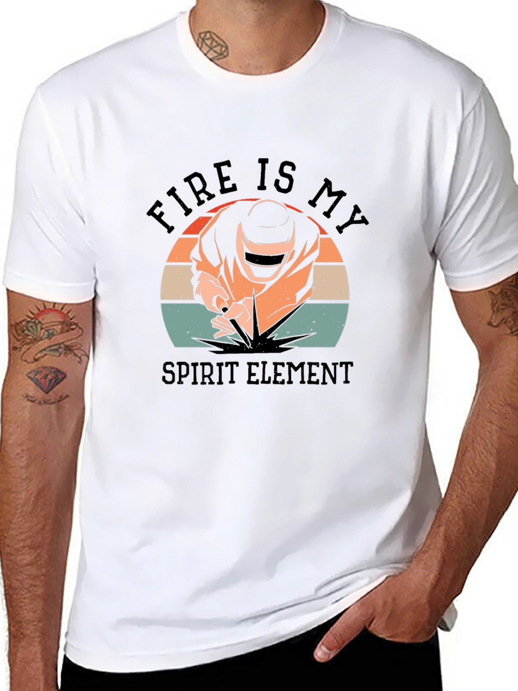 Fire Is My Spirit Element Welder T-Shirt