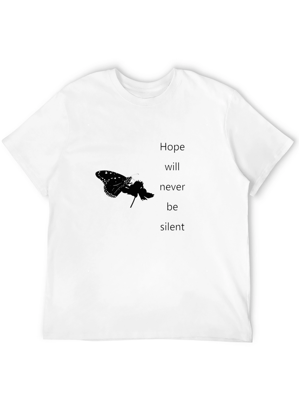 Hope Never Silent Black Graphic Tee