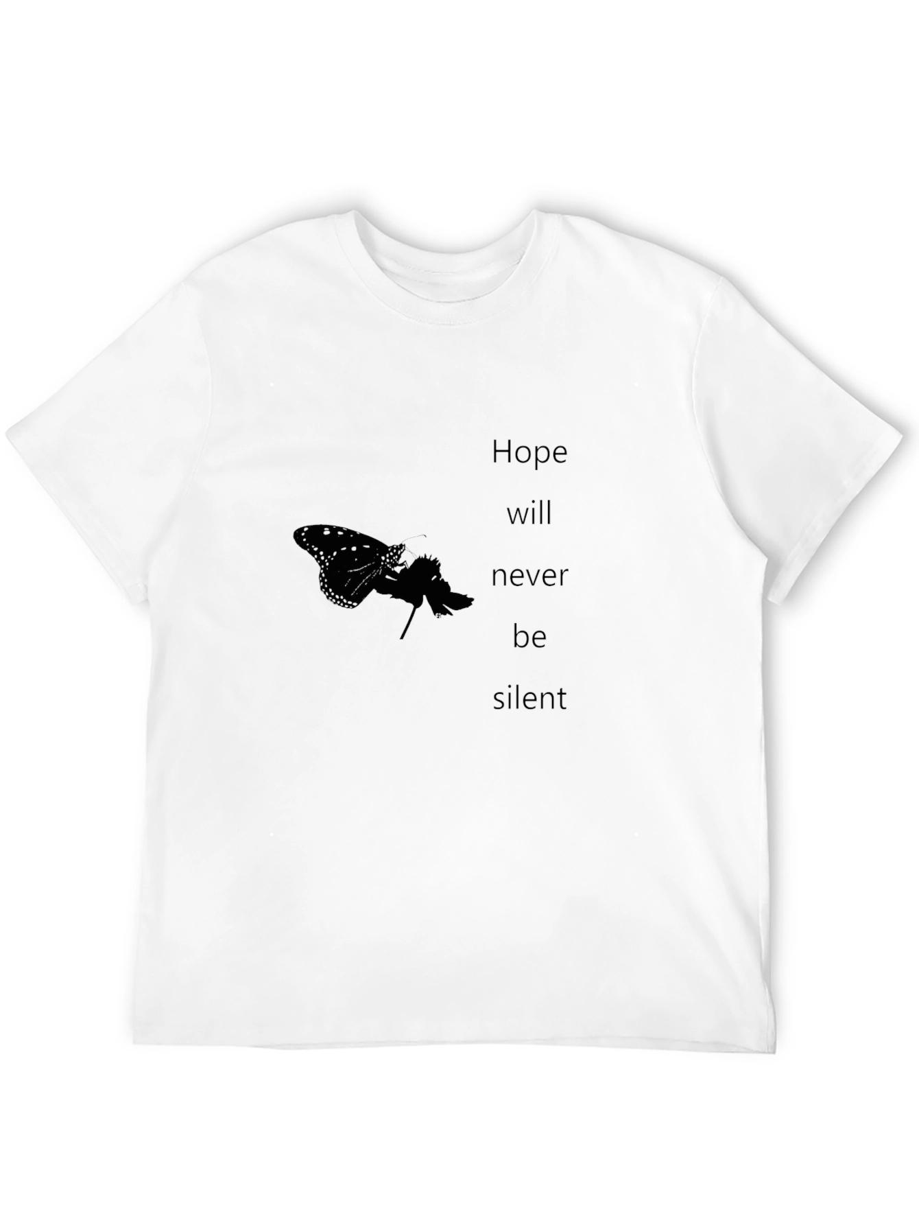 Hope Never Silent Black Graphic Tee