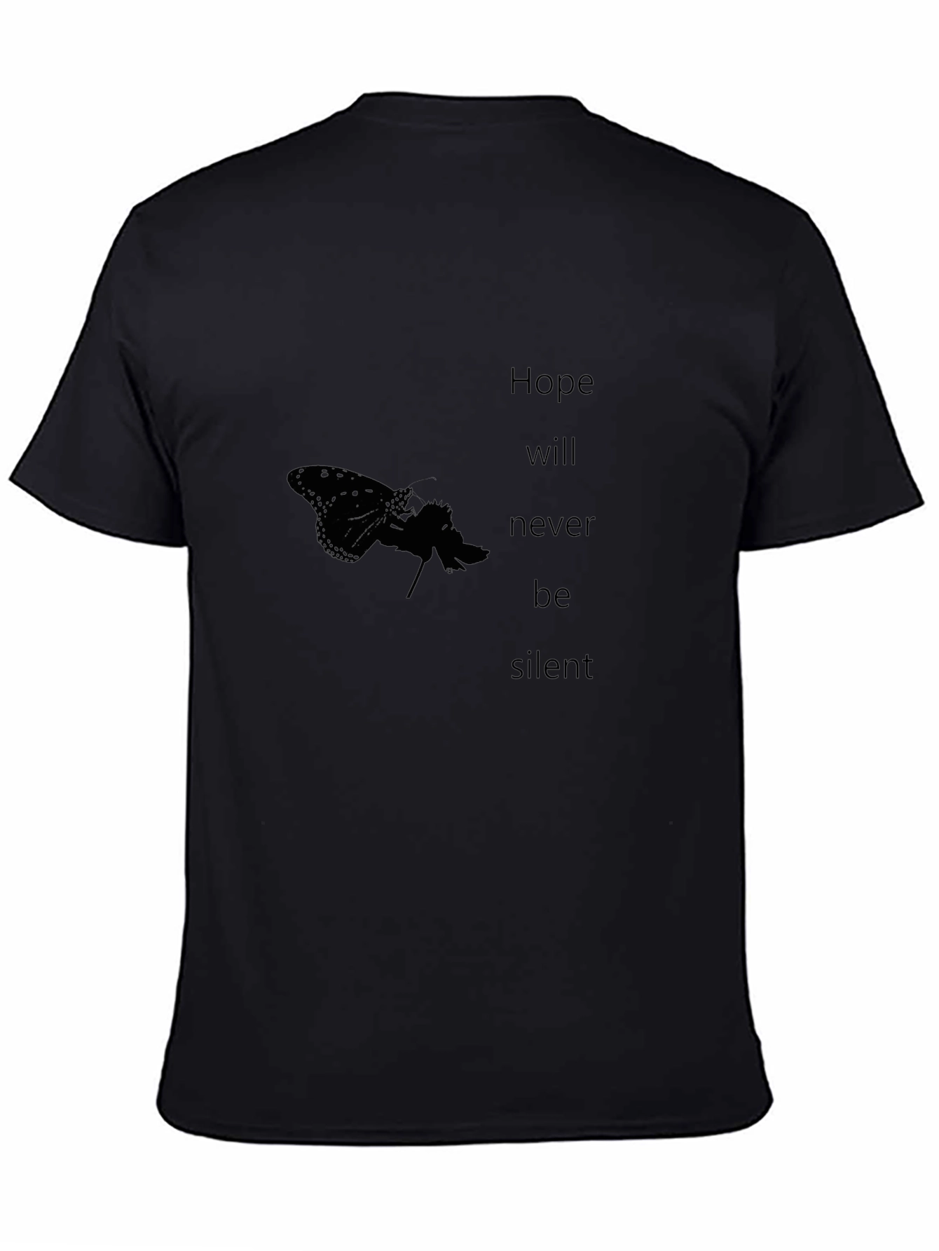 Hope Never Silent Black Graphic Tee