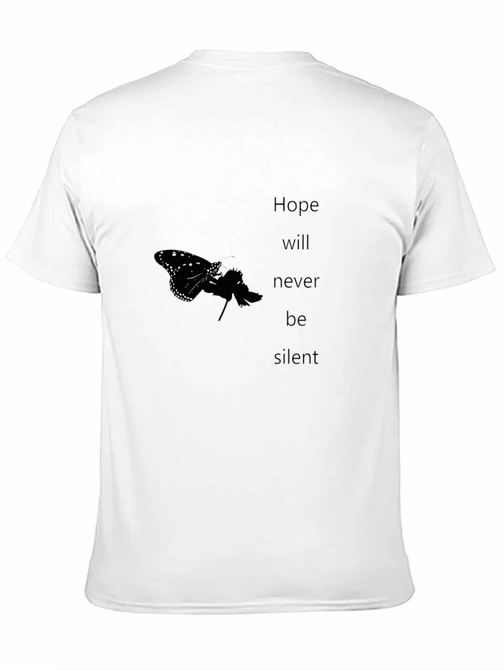 Hope Never Silent Black Graphic Tee