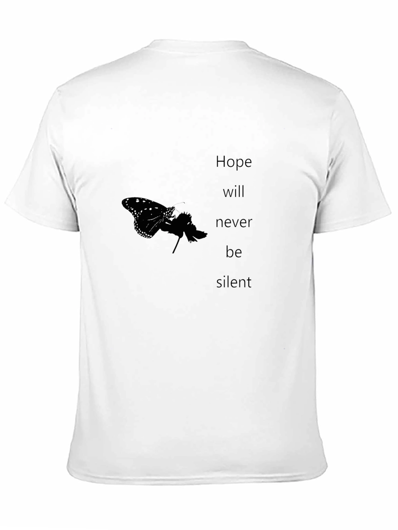 Hope Never Silent Black Graphic Tee