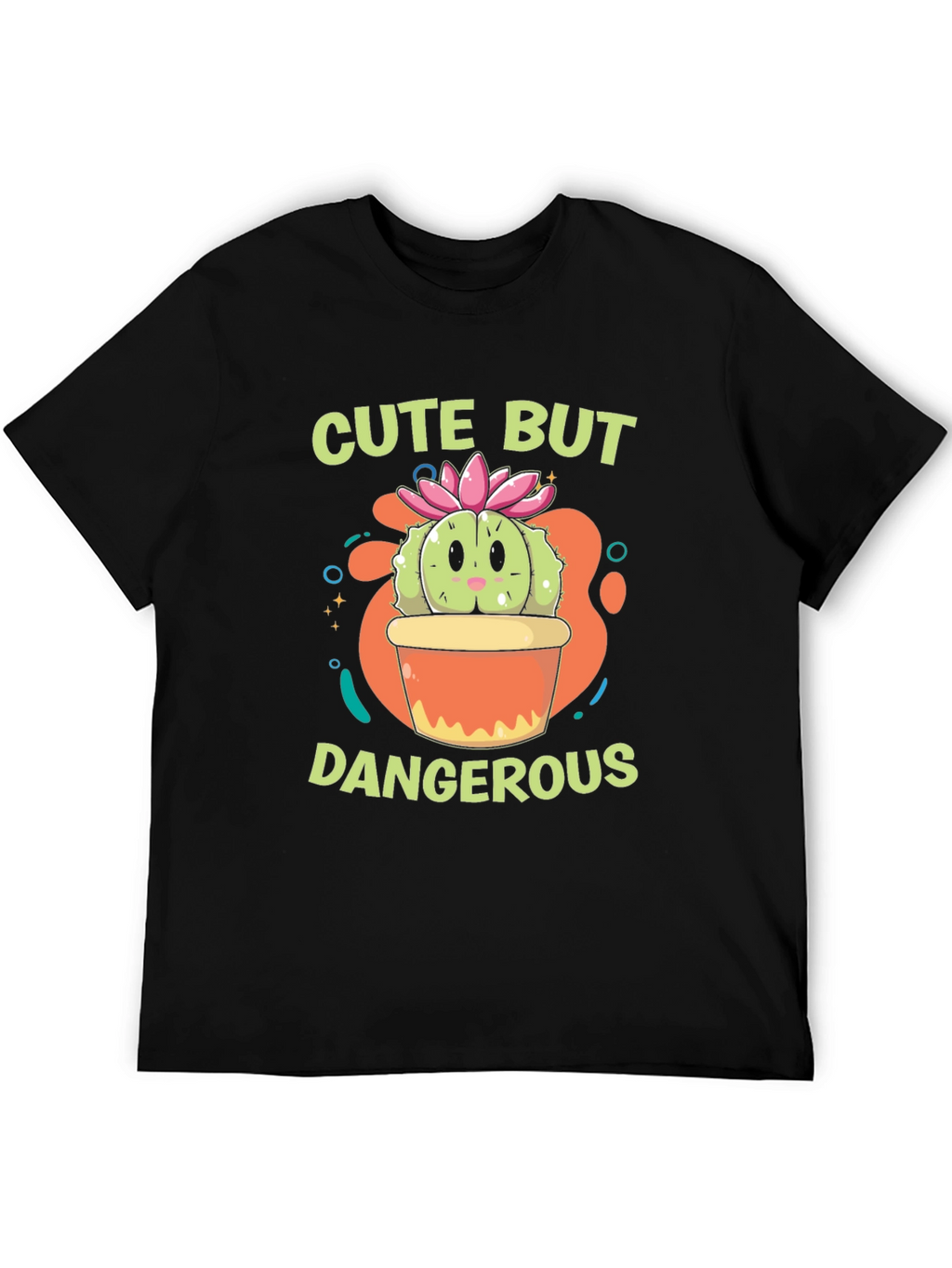 Cute But Dangerous Cactus Graphic T-Shirt