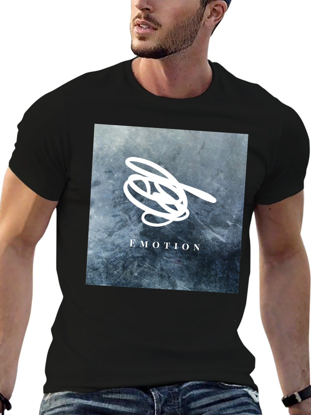 Emotion Graphic T-Shirt - Stylish Black Tee