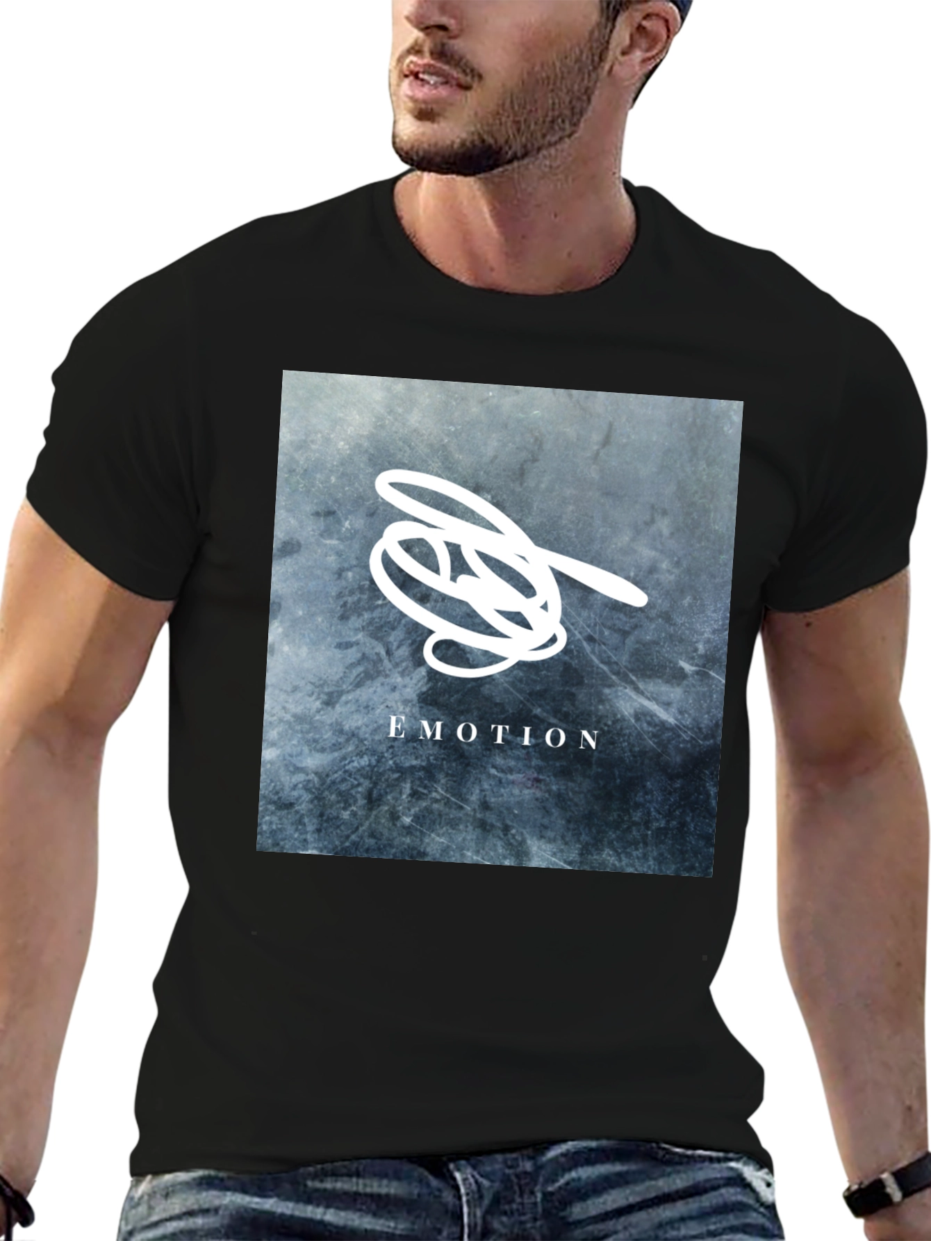 Emotion Graphic T-Shirt - Stylish Black Tee
