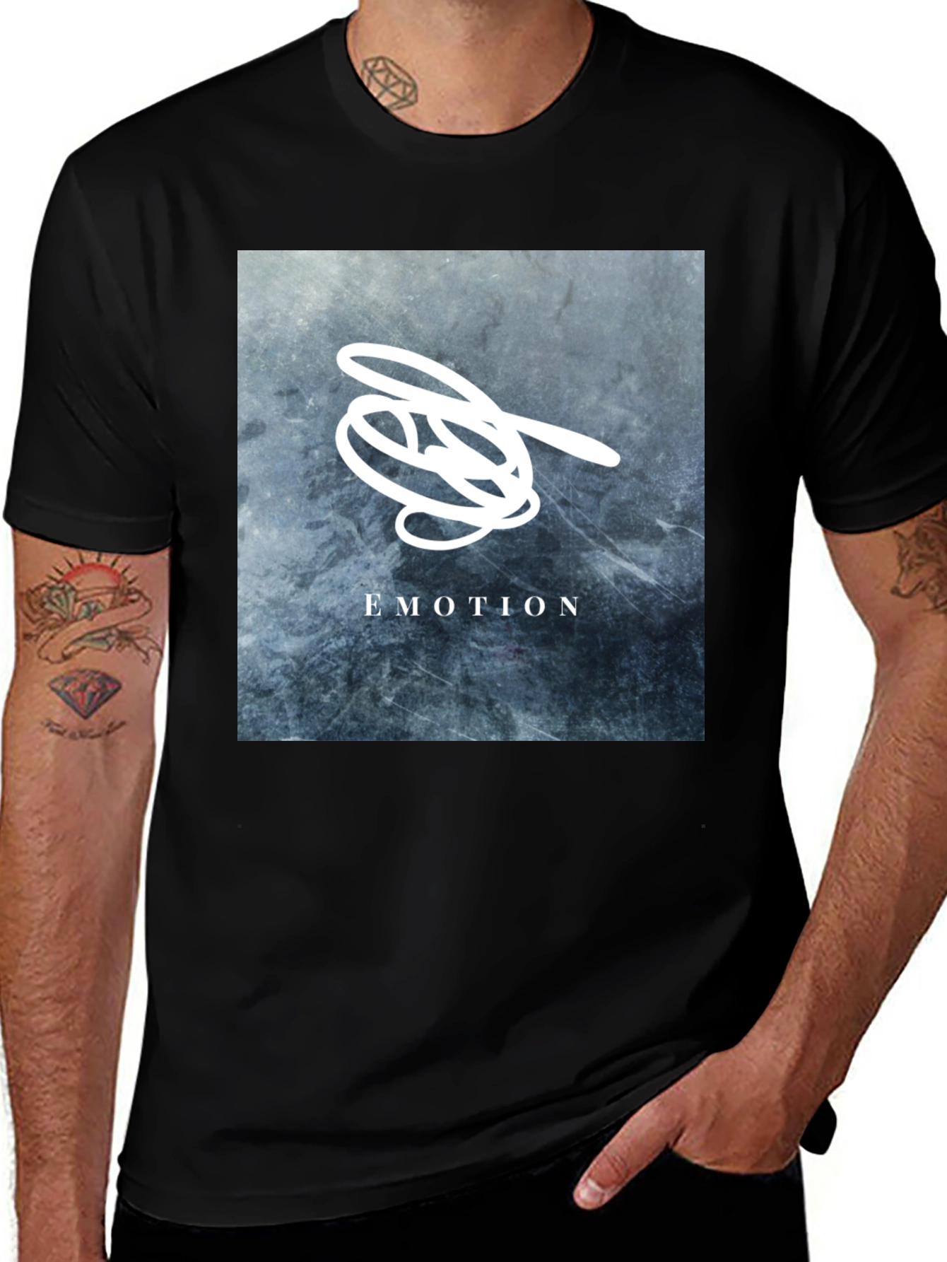 Emotion Graphic T-Shirt - Stylish Black Tee