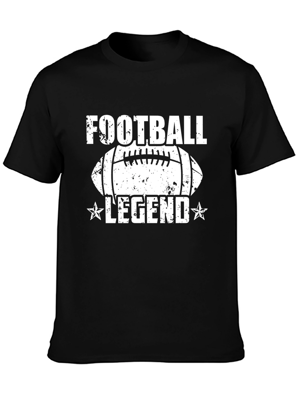 Football Legend Graphic T-Shirt - Black