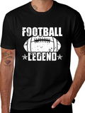 Football Legend Graphic T-Shirt - Black