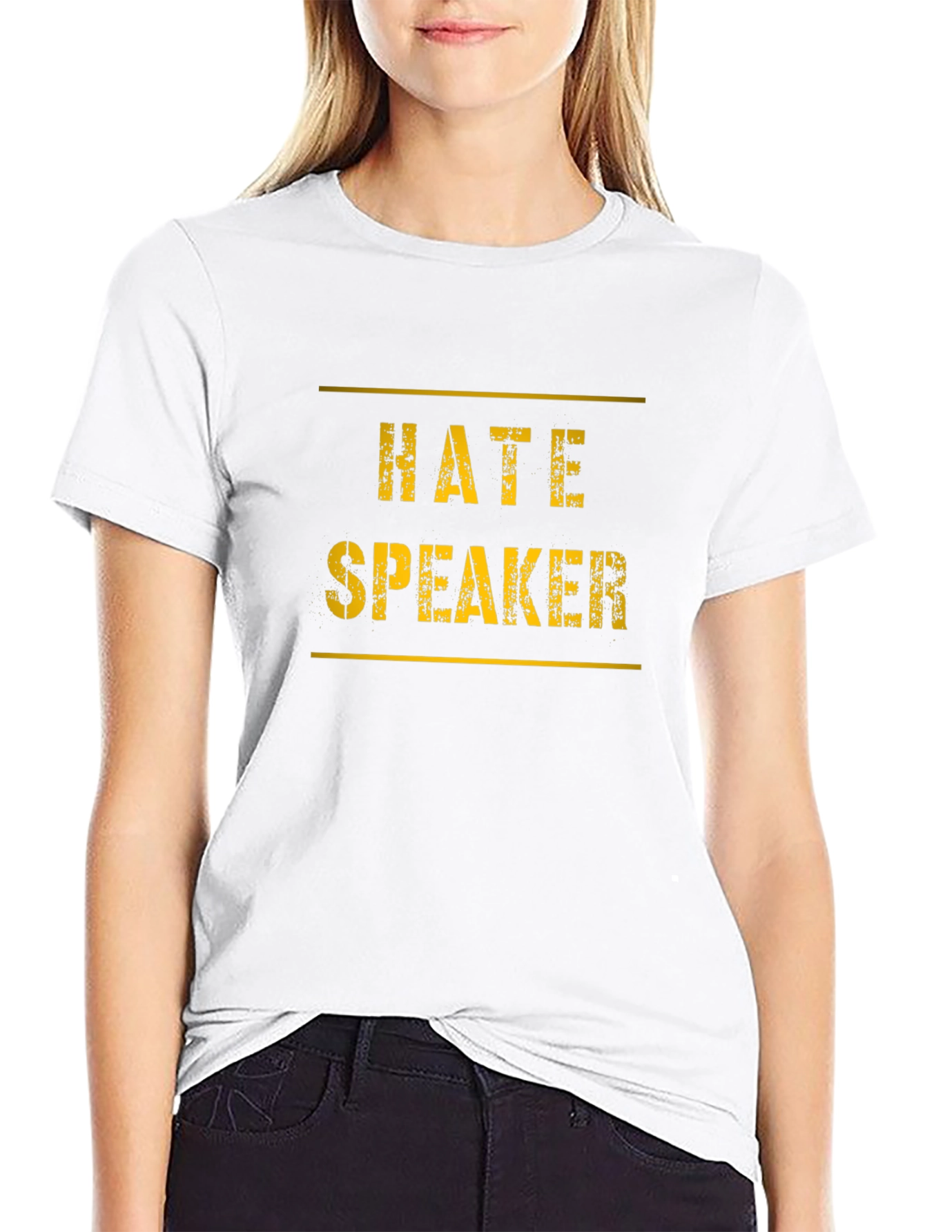Hate Speaker Graphic Tee - Black