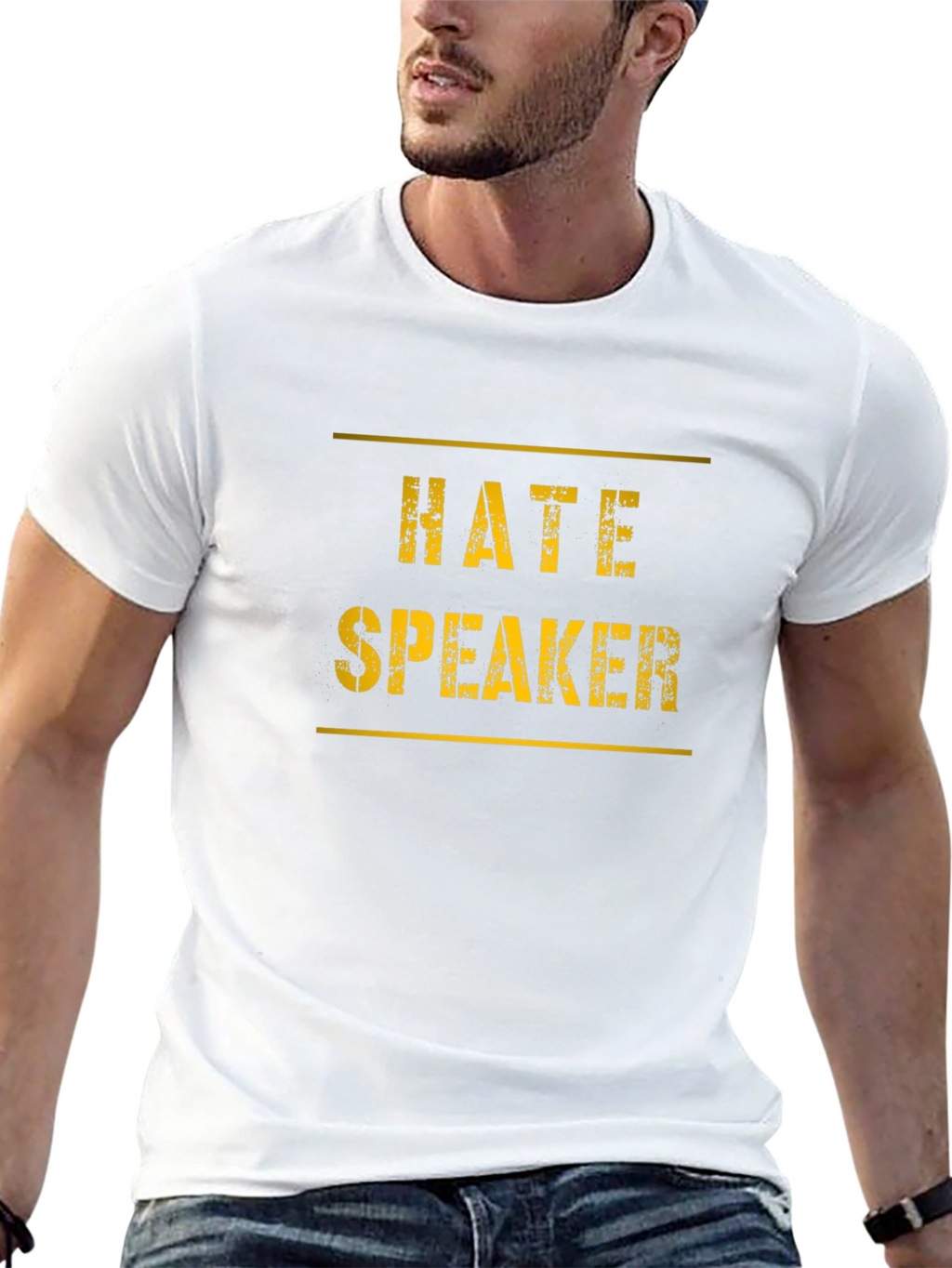 Hate Speaker Graphic Tee - Black