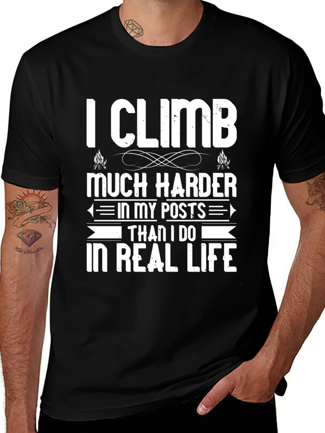 I Climb Much Harder T-Shirt - Funny Climbing Tee