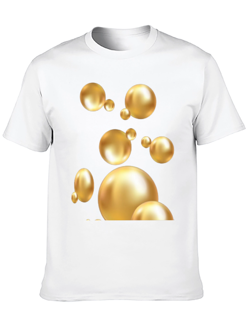 Golden Spheres Graphic Black T-Shirt