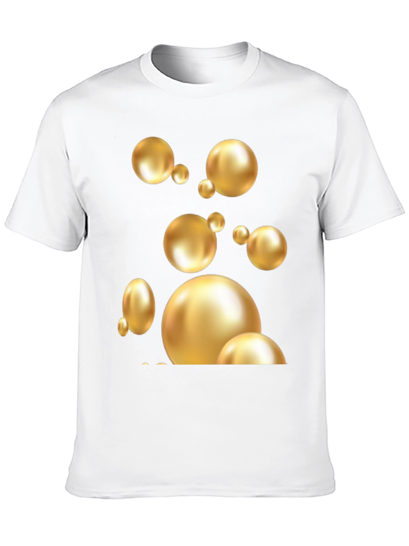 Golden Spheres Graphic Black T-Shirt