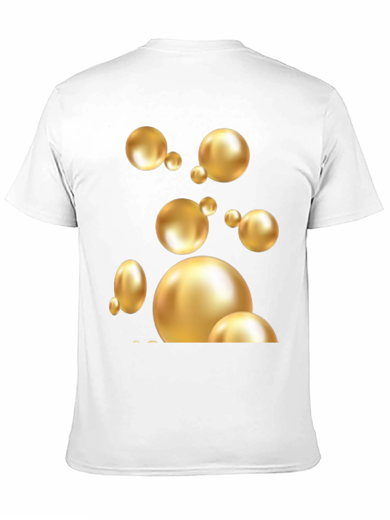 Golden Spheres Graphic Black T-Shirt