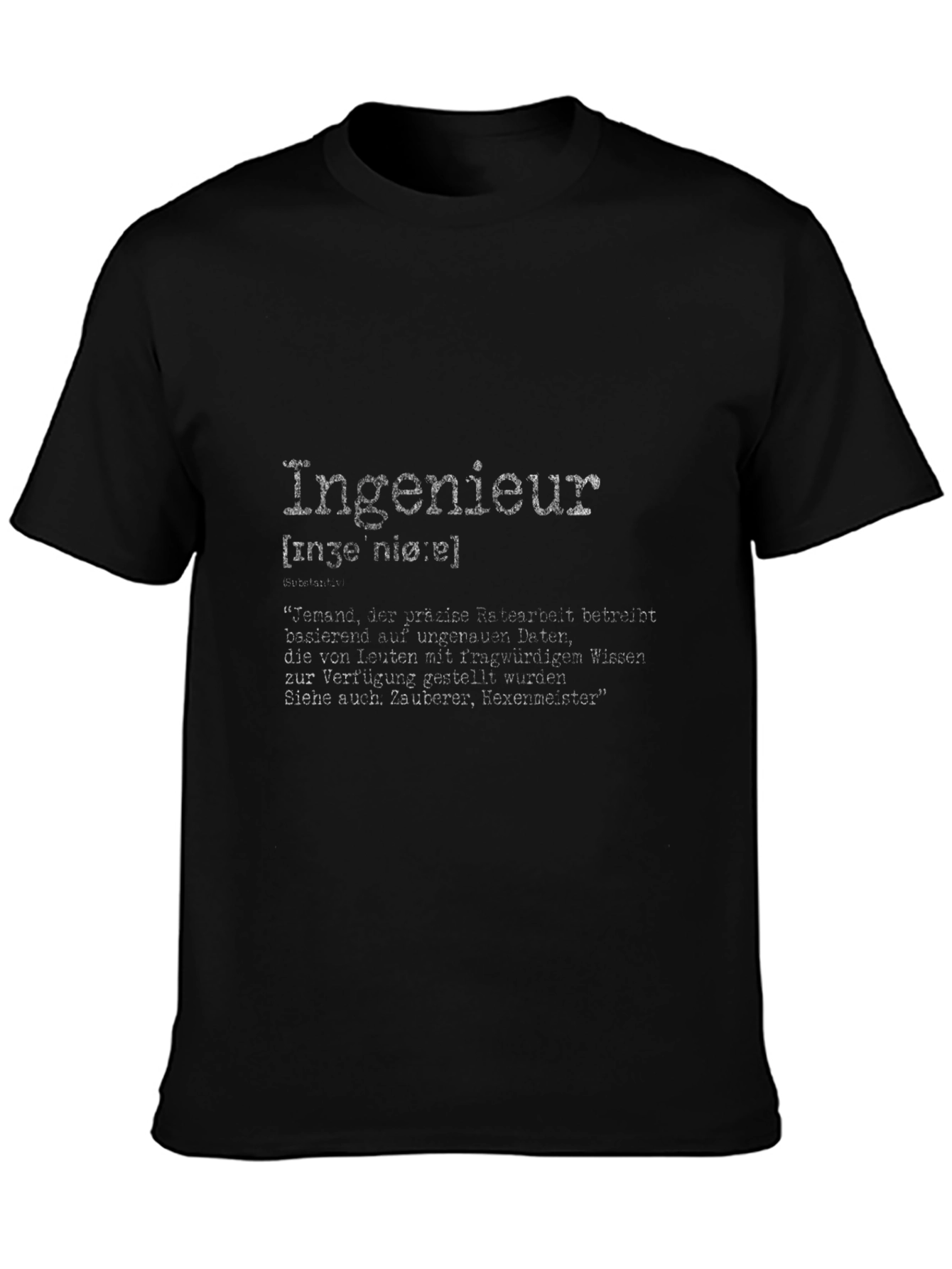 Engineer Definition Black T-Shirt