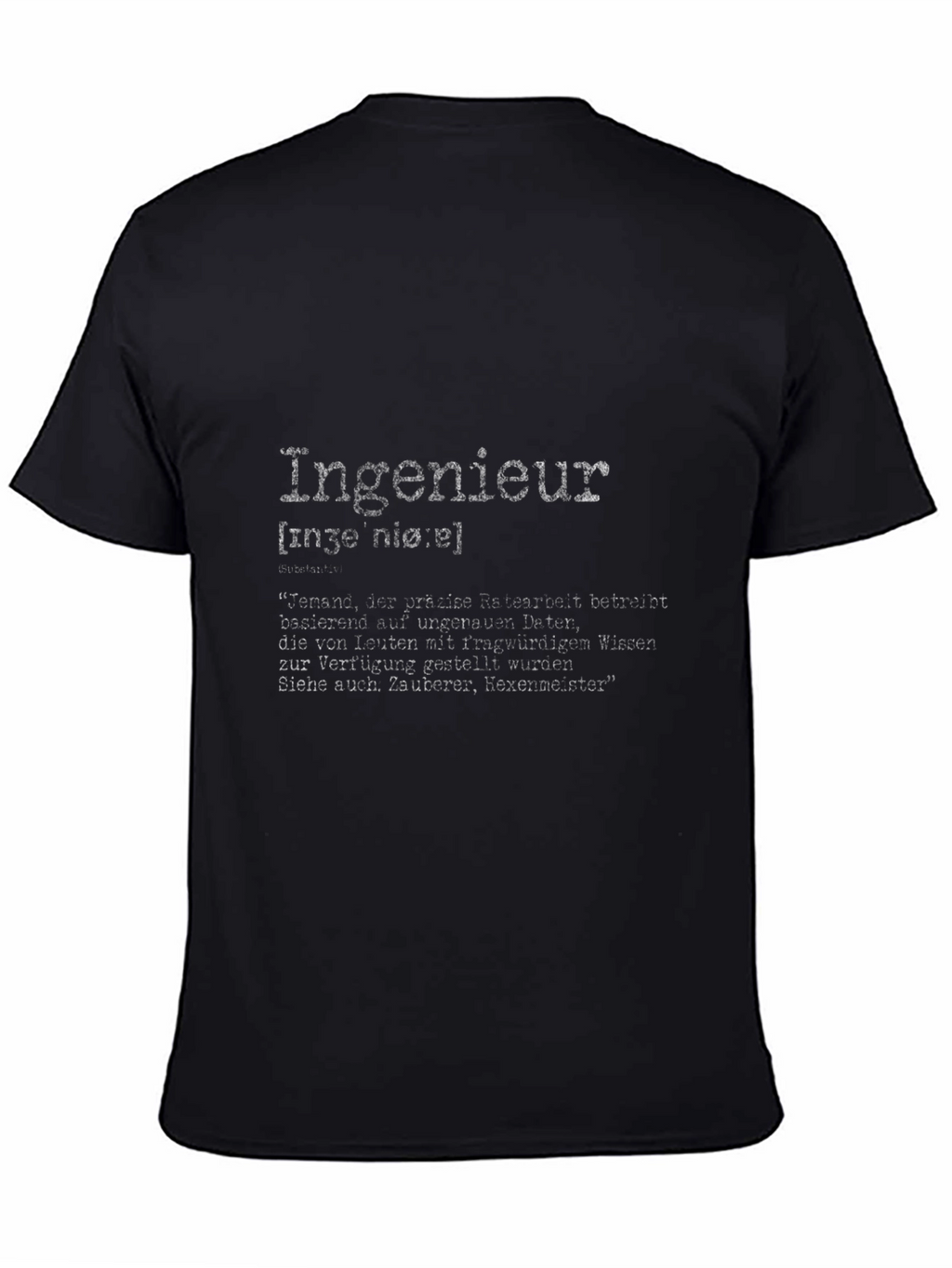 Engineer Definition Black T-Shirt