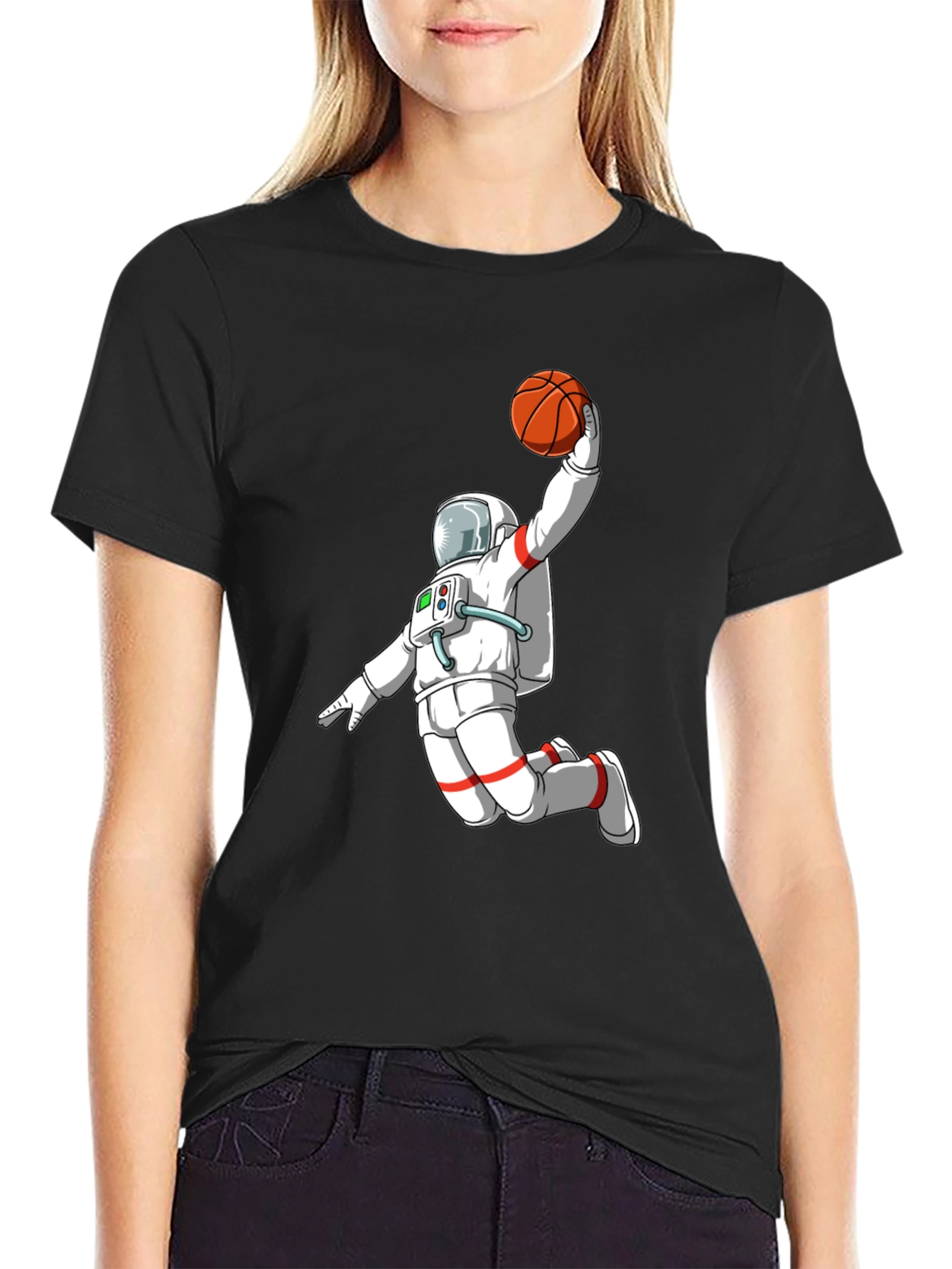 Astronaut Slam Dunk Graphic T-Shirt