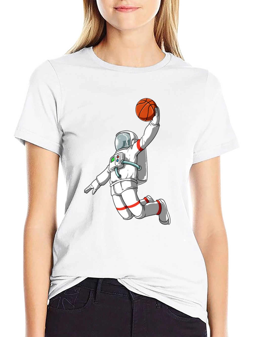 Astronaut Slam Dunk Graphic T-Shirt