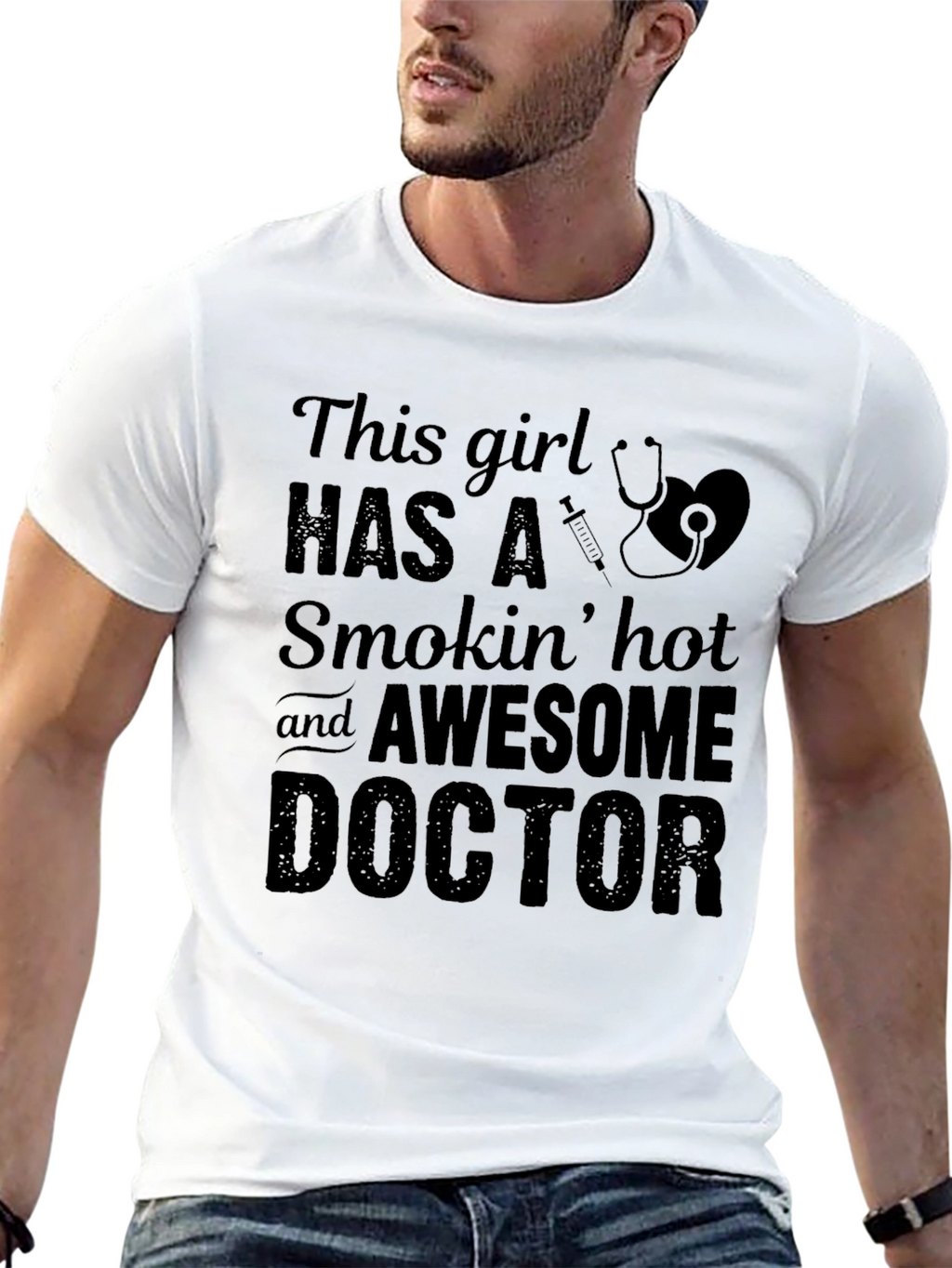 Funny Doctor Girlfriend Graphic T-Shirt