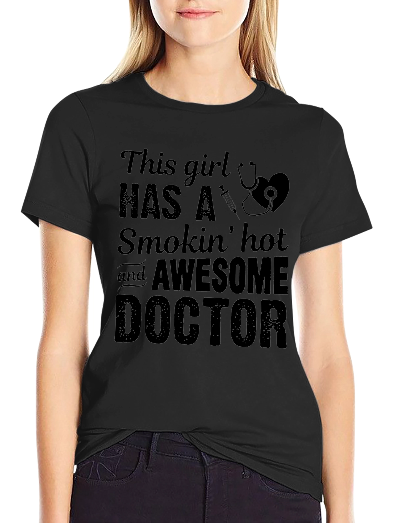 Funny Doctor Girlfriend Graphic T-Shirt
