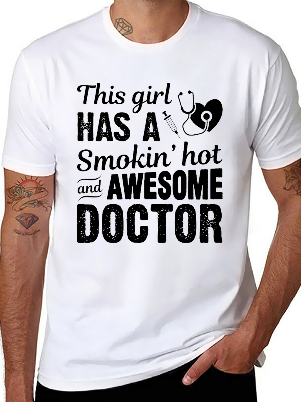 Funny Doctor Girlfriend Graphic T-Shirt