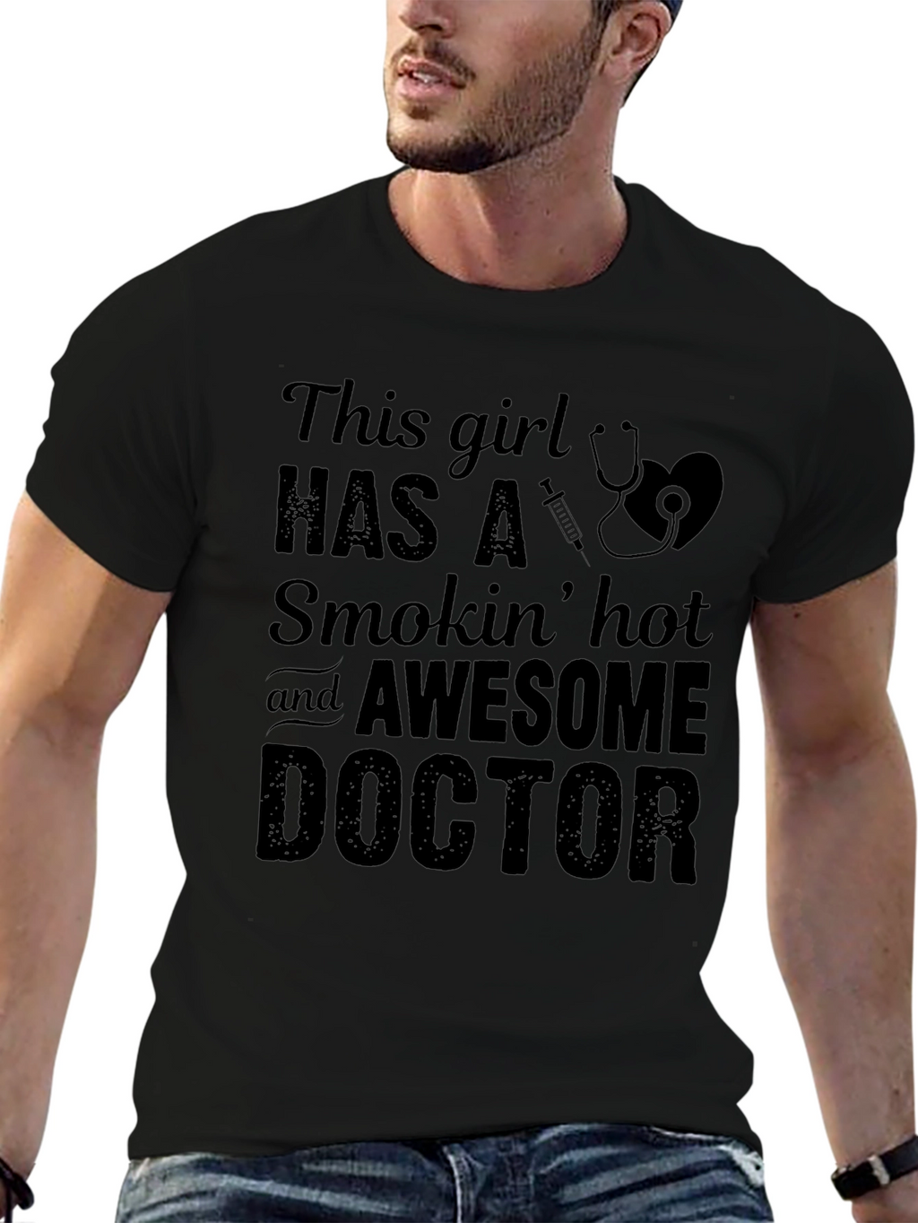 Funny Doctor Girlfriend Graphic T-Shirt