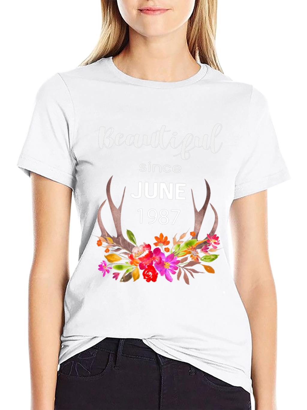 Beautiful Since June 1987 Floral T-Shirt