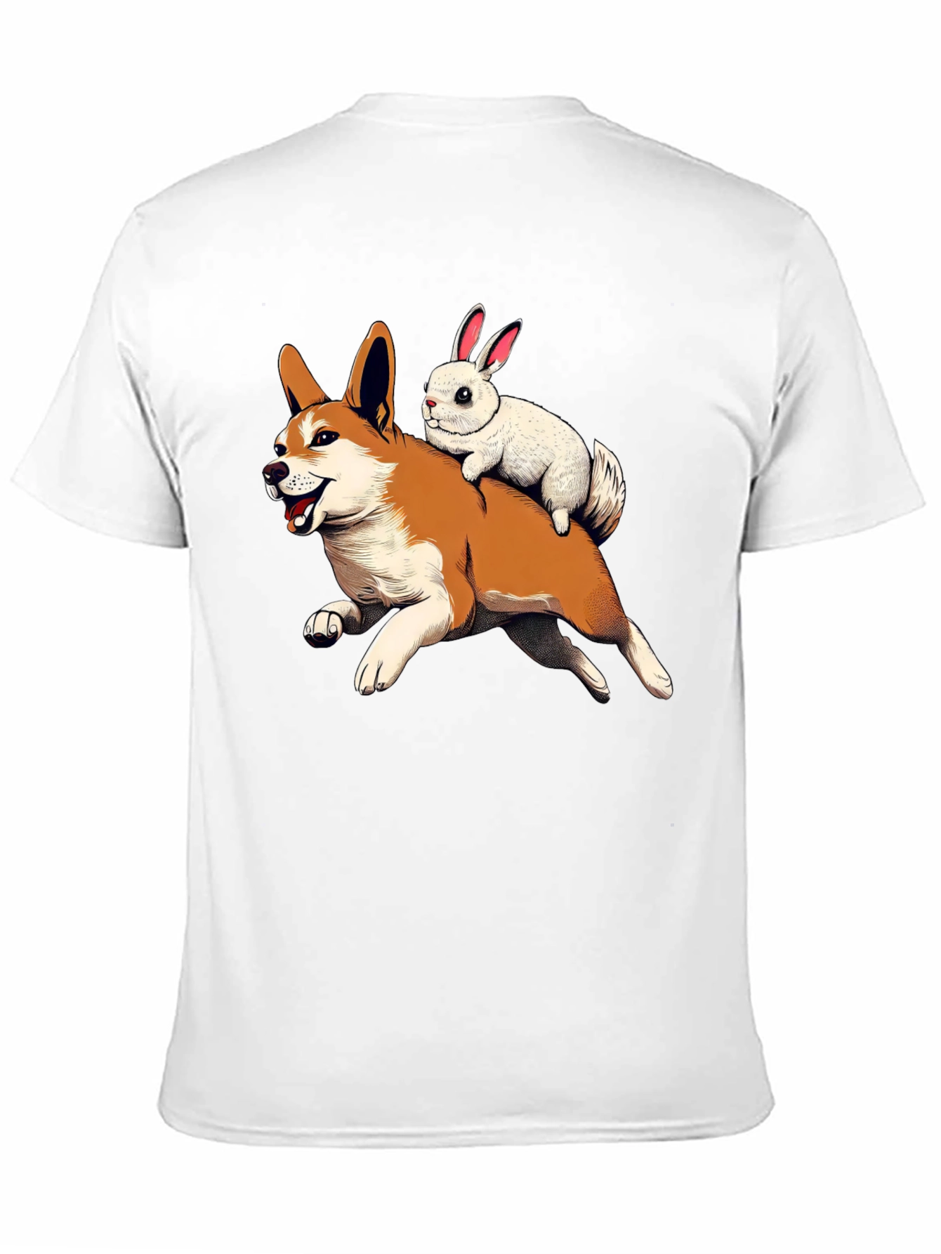 Dog and Bunny Cartoon T-Shirt