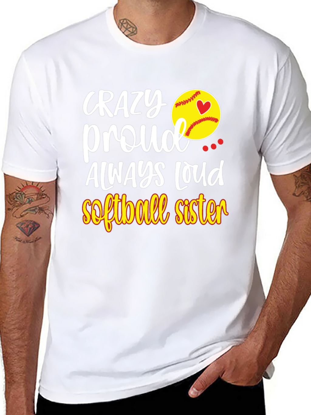 Crazy Proud Softball Sister T-Shirt