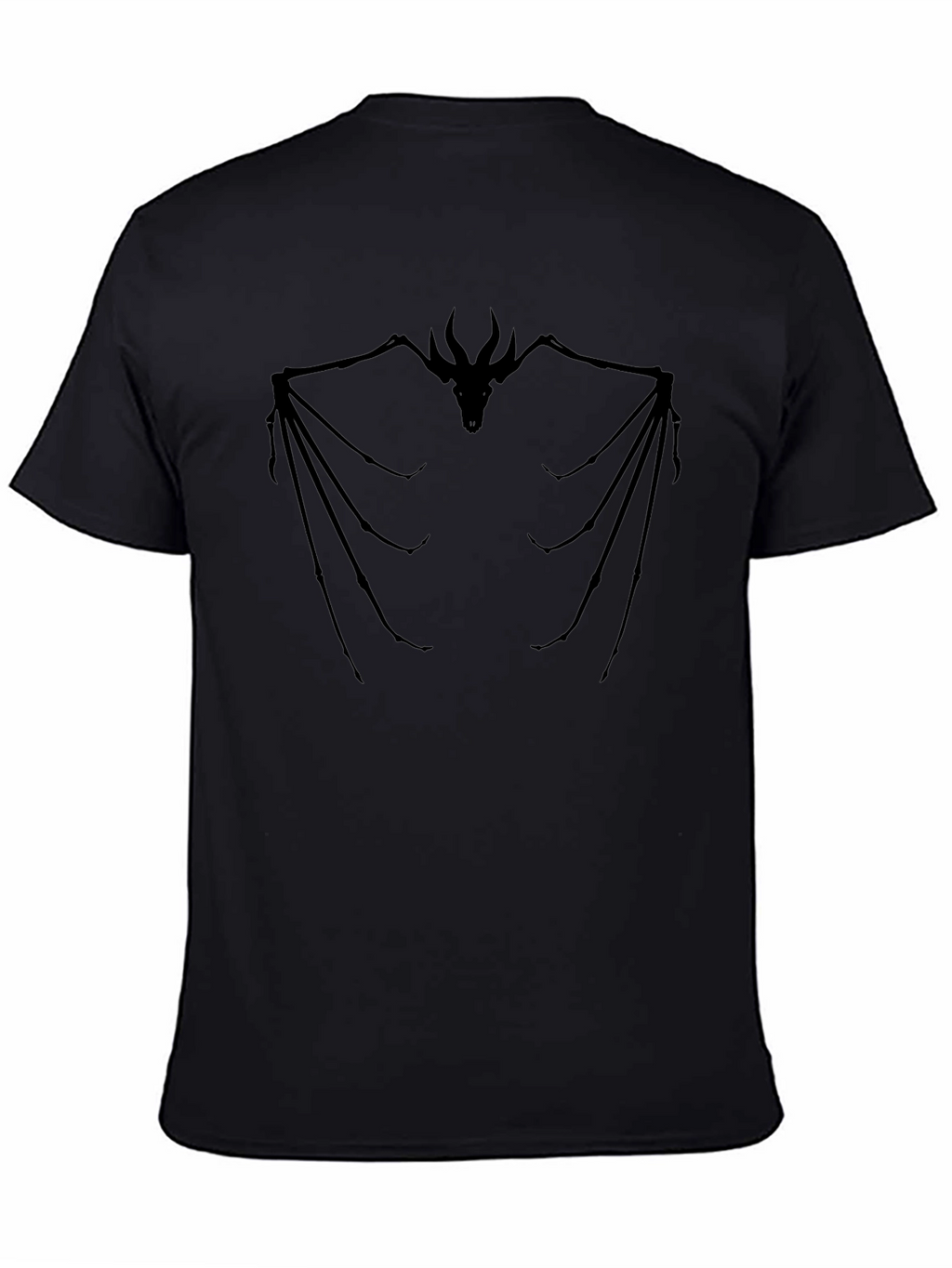 Dragon Skeleton Graphic T-Shirt - Black