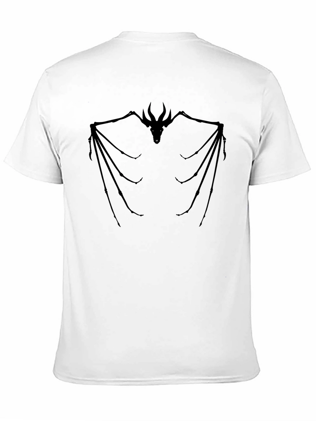 Dragon Skeleton Graphic T-Shirt - Black