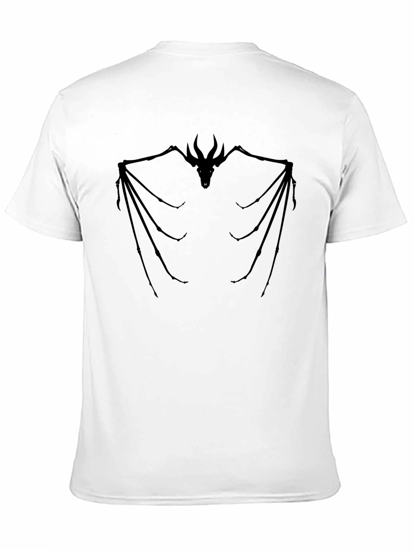 Dragon Skeleton Graphic T-Shirt - Black