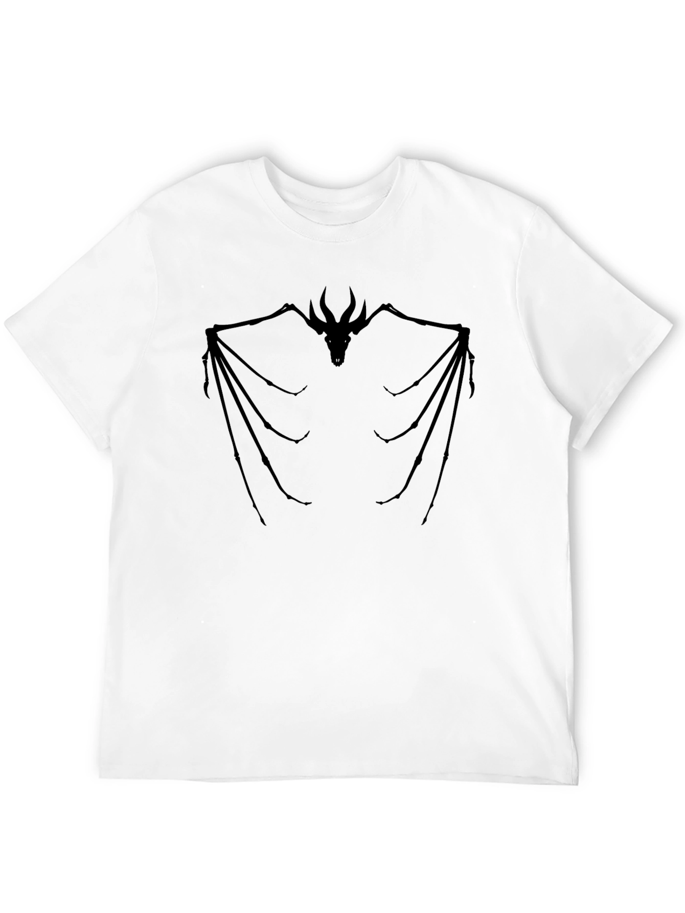 Dragon Skeleton Graphic T-Shirt - Black