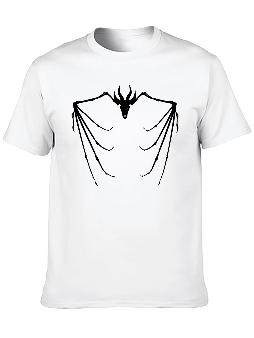 Dragon Skeleton Graphic T-Shirt - Black