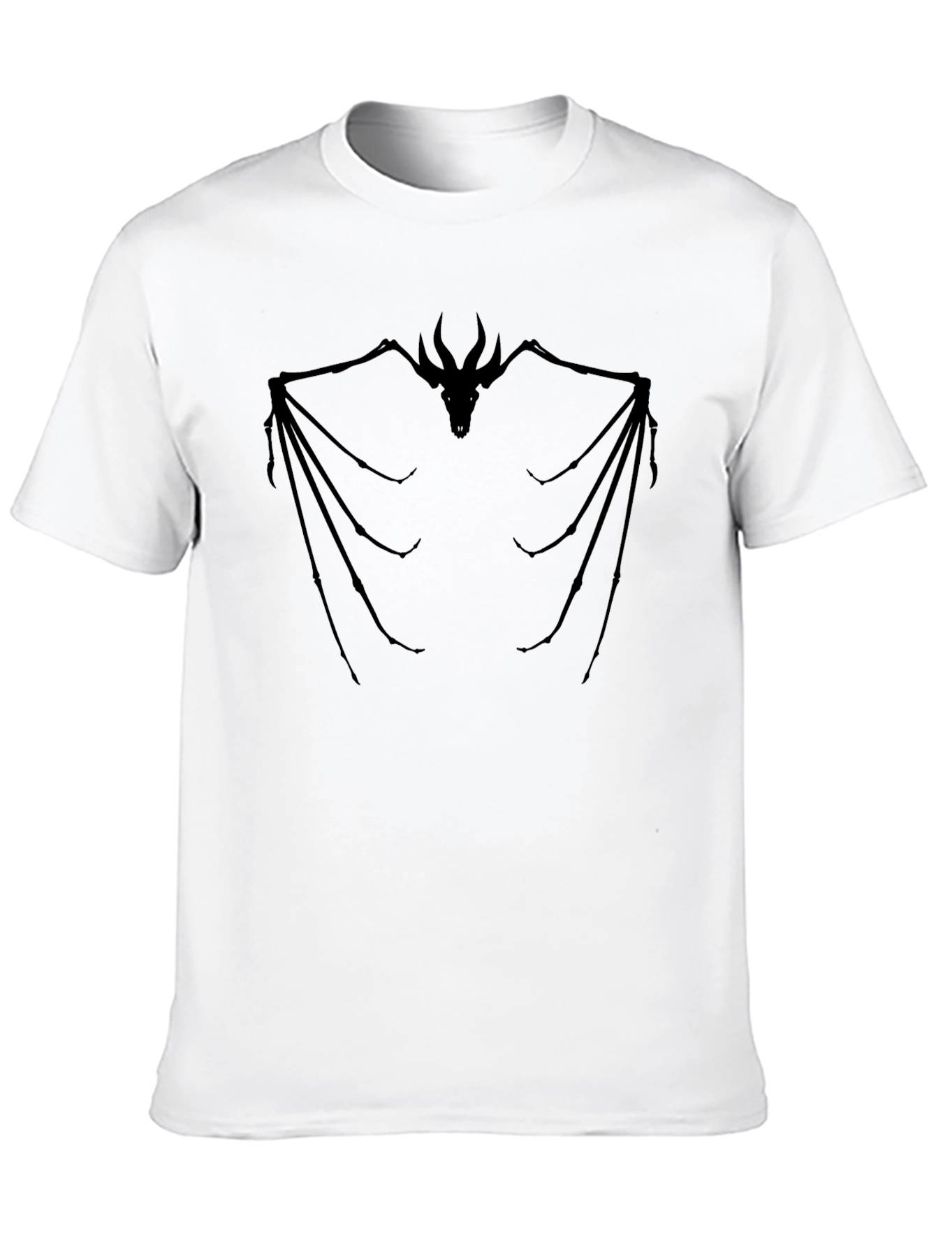 Dragon Skeleton Graphic T-Shirt - Black