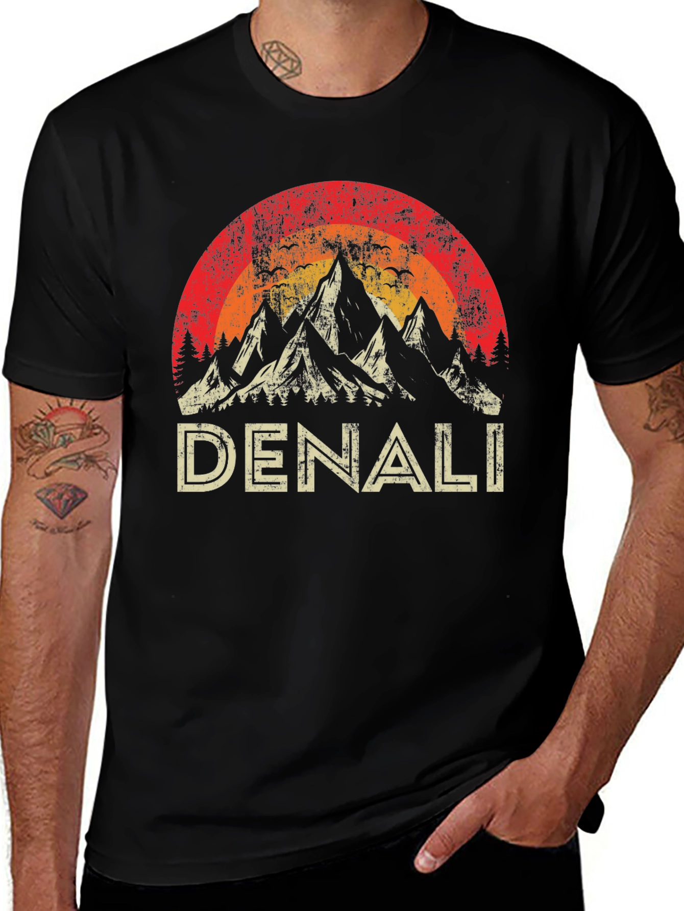 Denali Vintage Mountain T-Shirt - Outdoor Adventure