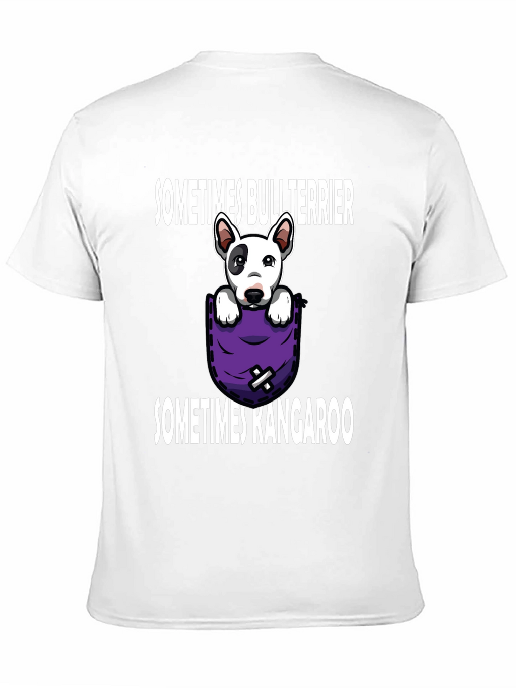 Bull Terrier Kangaroo Pocket Graphic Tee