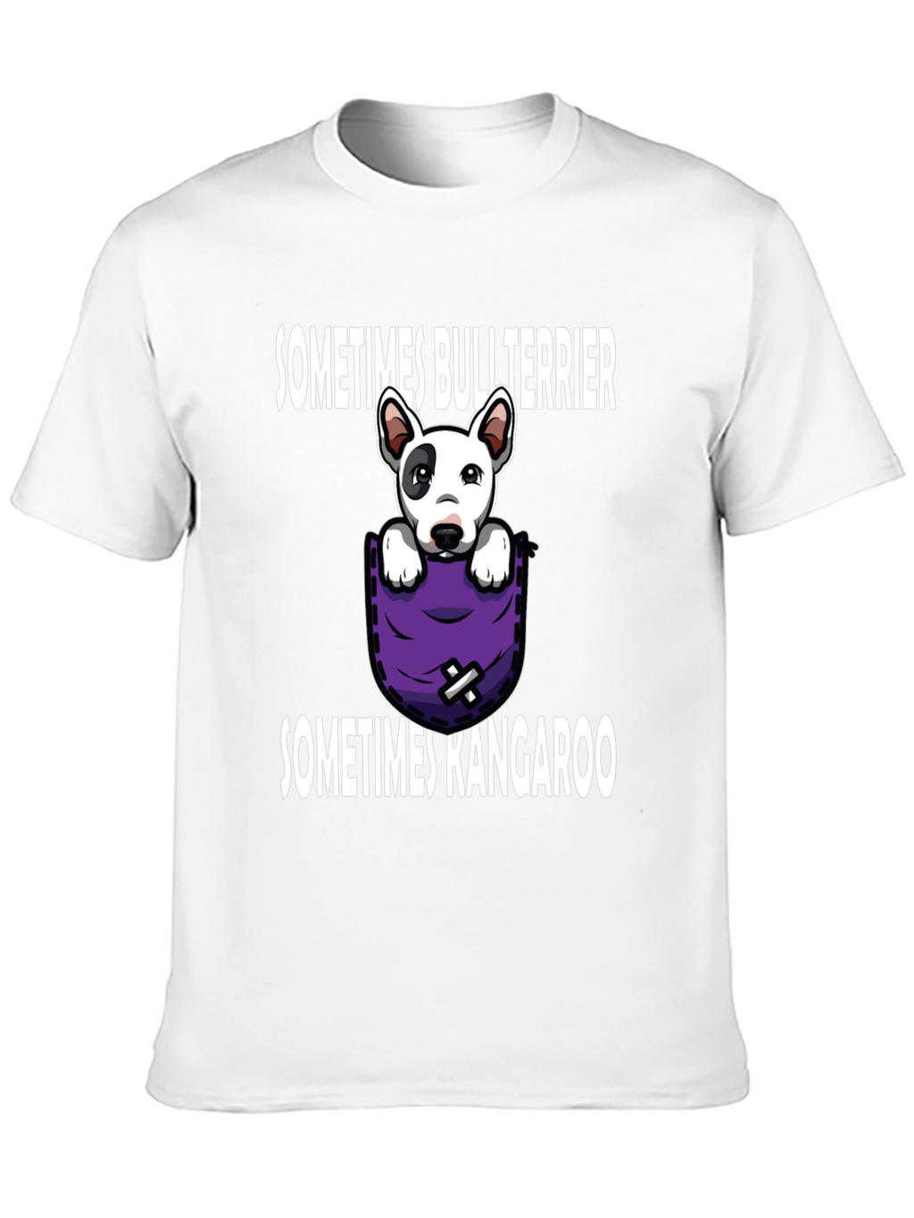 Bull Terrier Kangaroo Pocket Graphic Tee