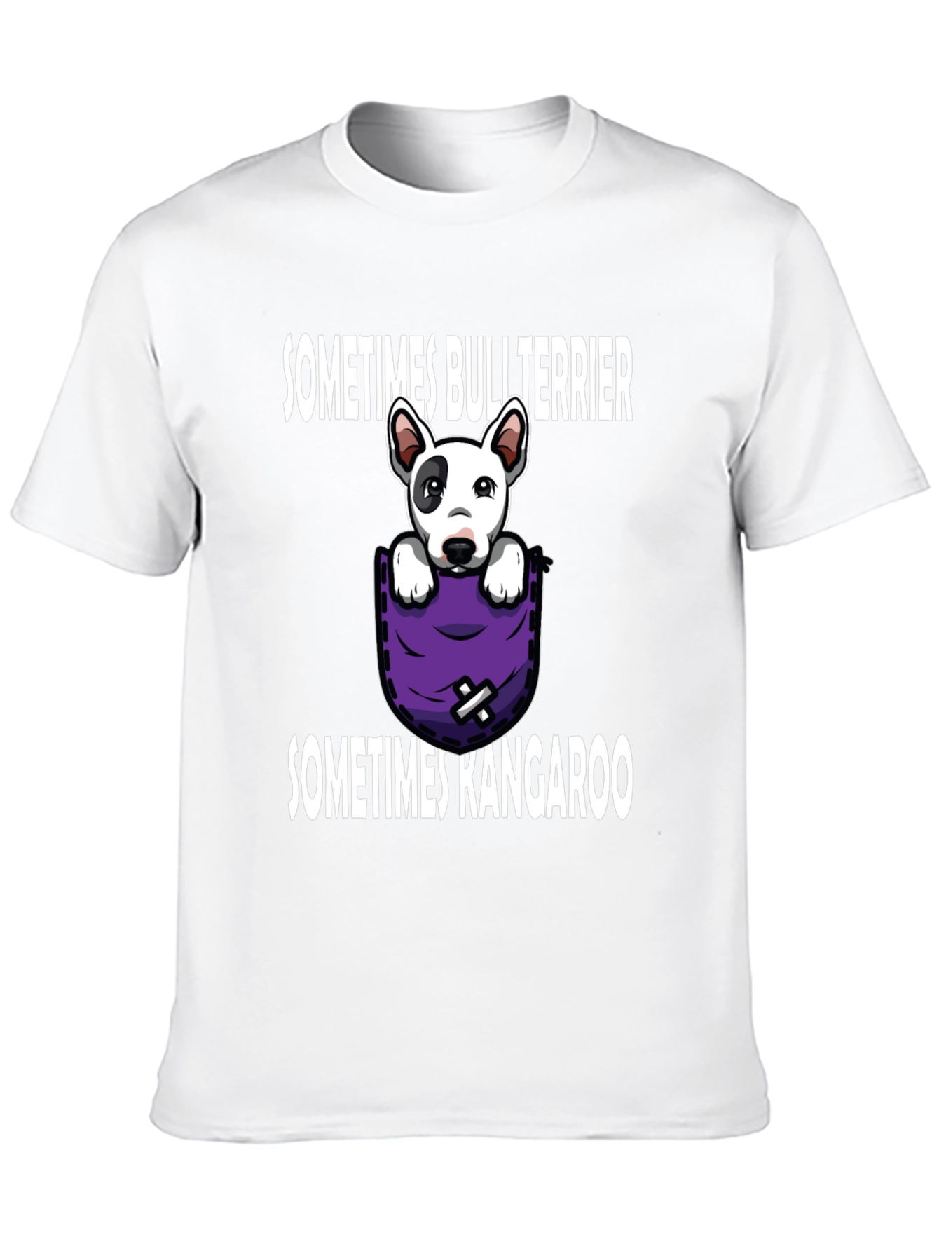 Bull Terrier Kangaroo Pocket Graphic Tee