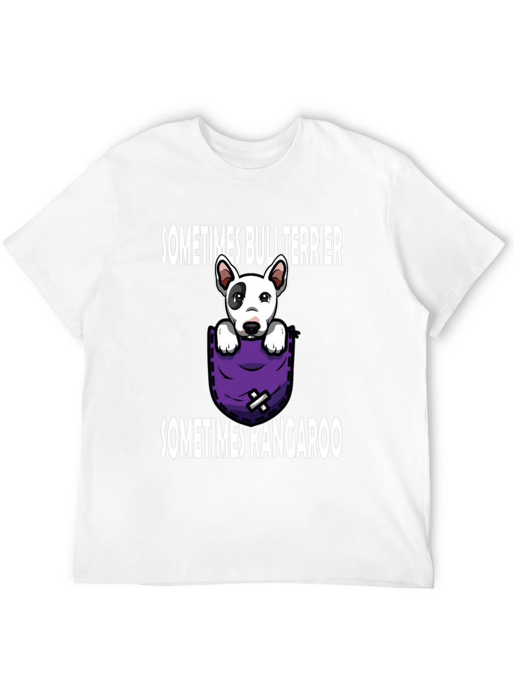 Bull Terrier Kangaroo Pocket Graphic Tee